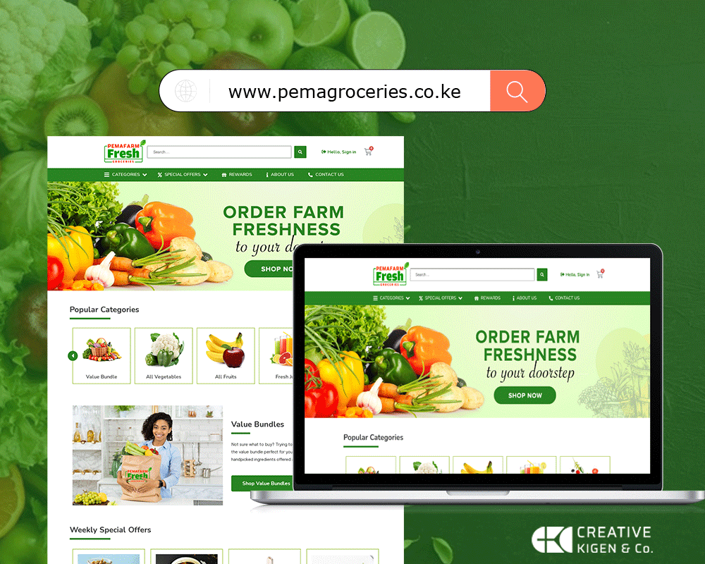 Grocery Website Design in Kenya