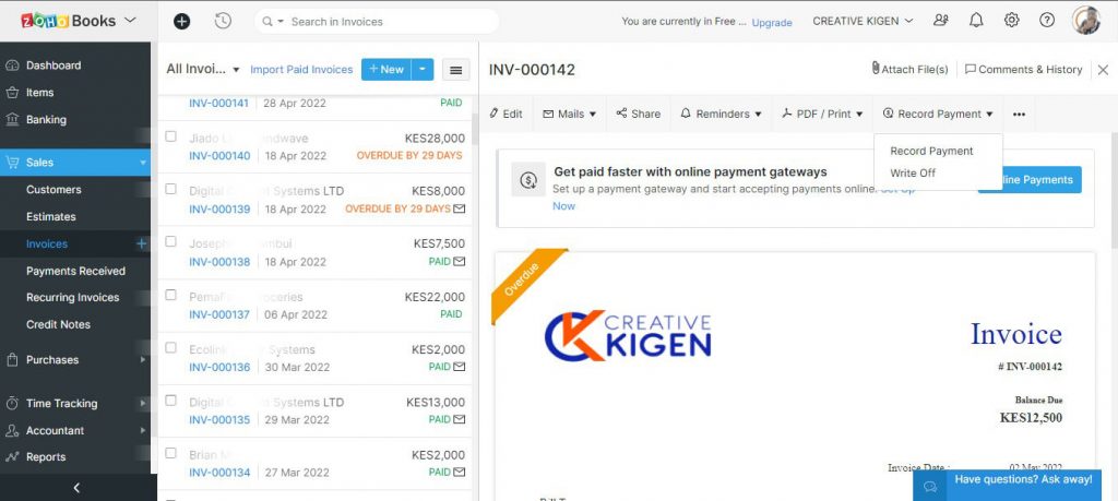 Online Invoicing services in kenya